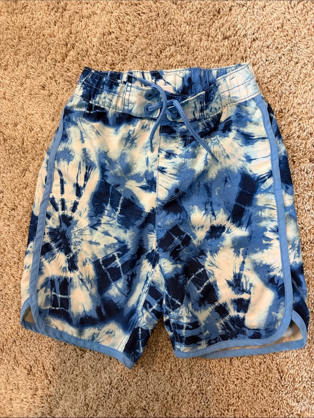 2 GAP Blue and White Tie-Dye Athletic Shorts